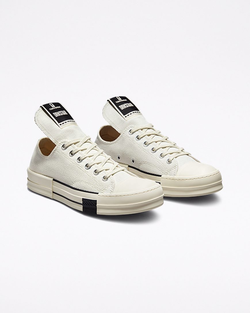 Tenis Converse x DRKSHDW DRKSTAR Chuck 70 Cano Baixo Feminino Branco Pretas | PT N03179P